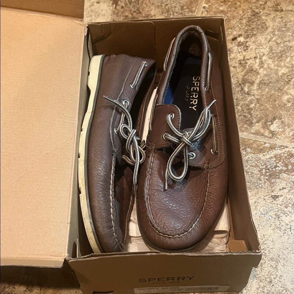 Sperry Men's Leather Boat Shoes - Rich Brown